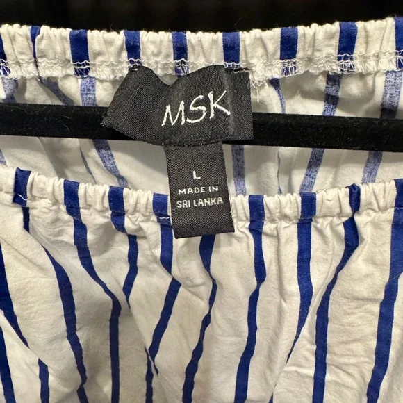 MSK Blue and White Striped Dress - Picture 2 of 2